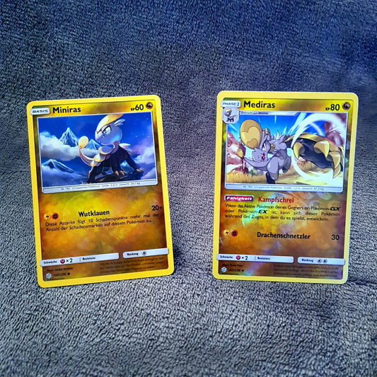 Pokemon - Miniras 160/236 Mediras 162/236 - Welten im Wandel 2019 - HOLO MINT