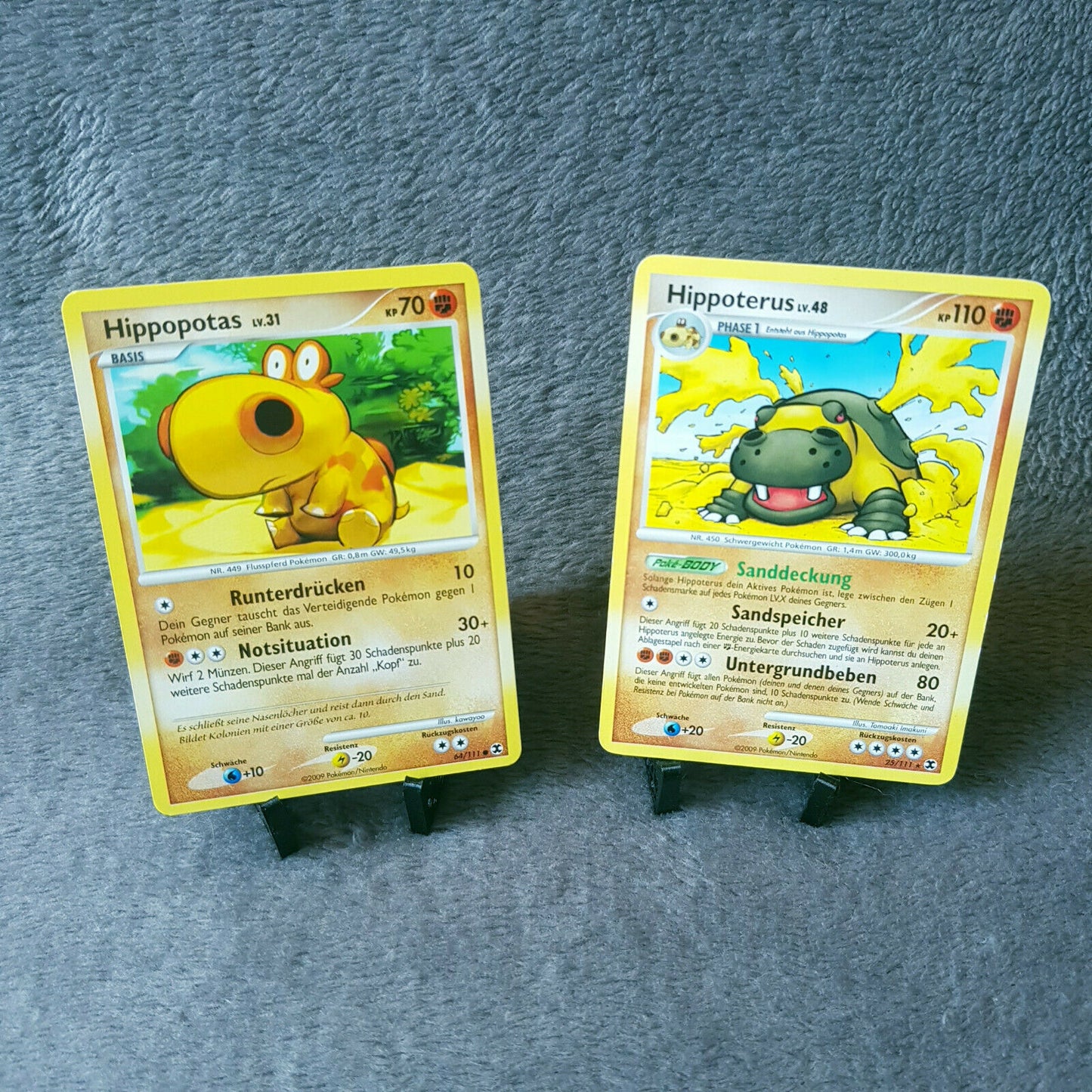 Pokemon - Hippopotas 64/111 & Hippoterus 25/111 - Aufstieg der Rivalen 2009