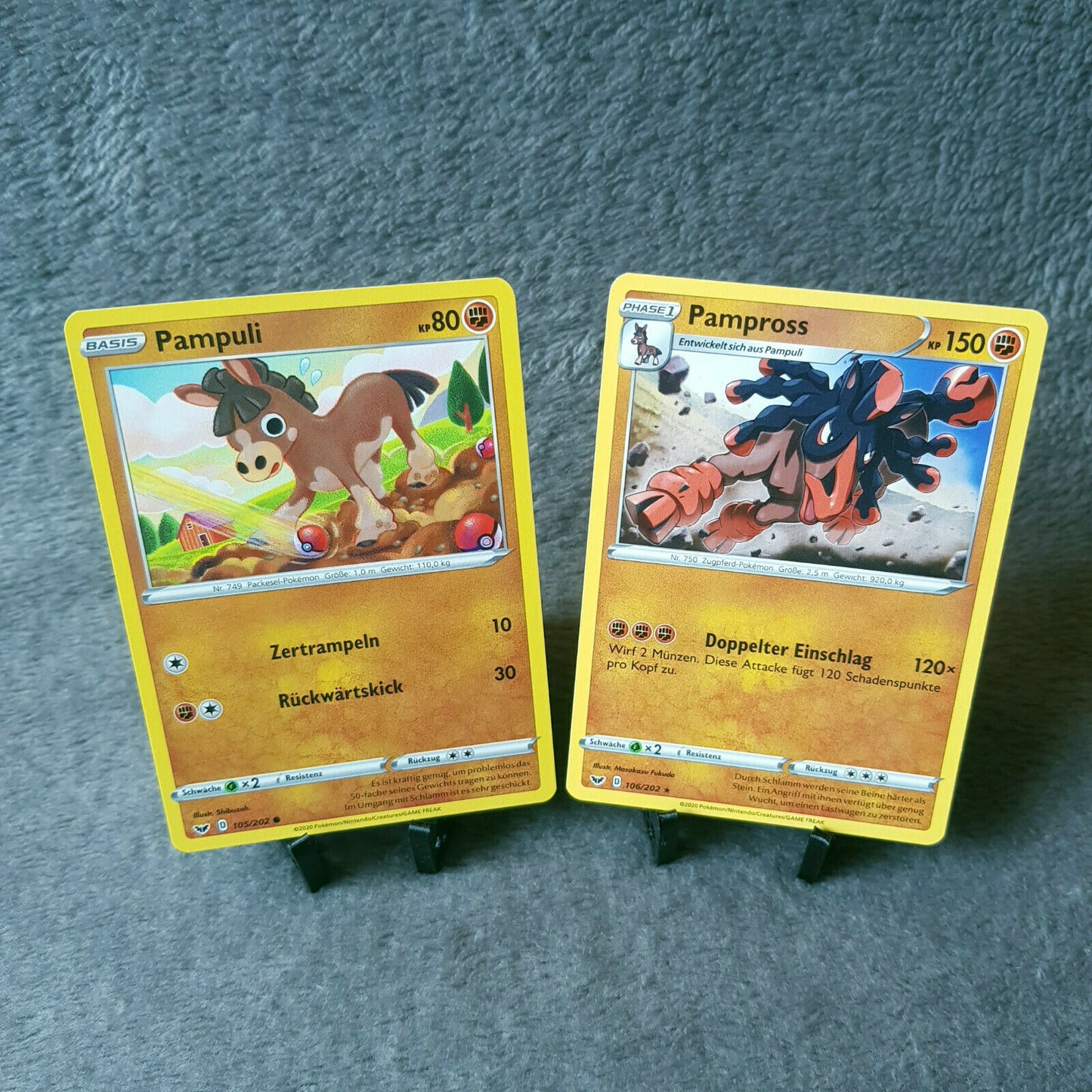 Pokemon - Pampuli 105/202 & Pampross 106/202 - Schwert & Schild 2020