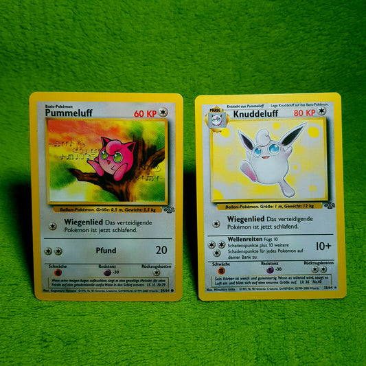 Pokemon - Pummeluff 54/64 & Knuddeluff 32/64 - Dschungel Set (2000) - MINT