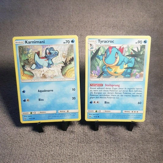 Pokemon Karten | Karnimani 18/73 & Tyracroc 19/73 | deutsch | mint