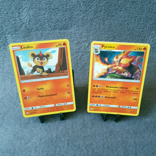 Pokemon - Leufeo 36/236 & Pyroleo 37/236 - S & M - Welten im Wandel 2019