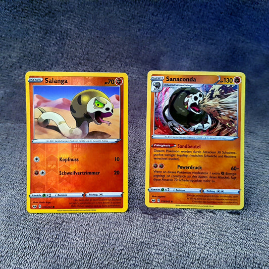 Pokemon - Salanga 108/202 & Sanaconda 110/202 - HOLO MINT deutsch