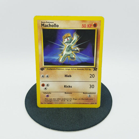 Pokemon Karte - Machollo 59/82 1. Edition Team Rocket 2000