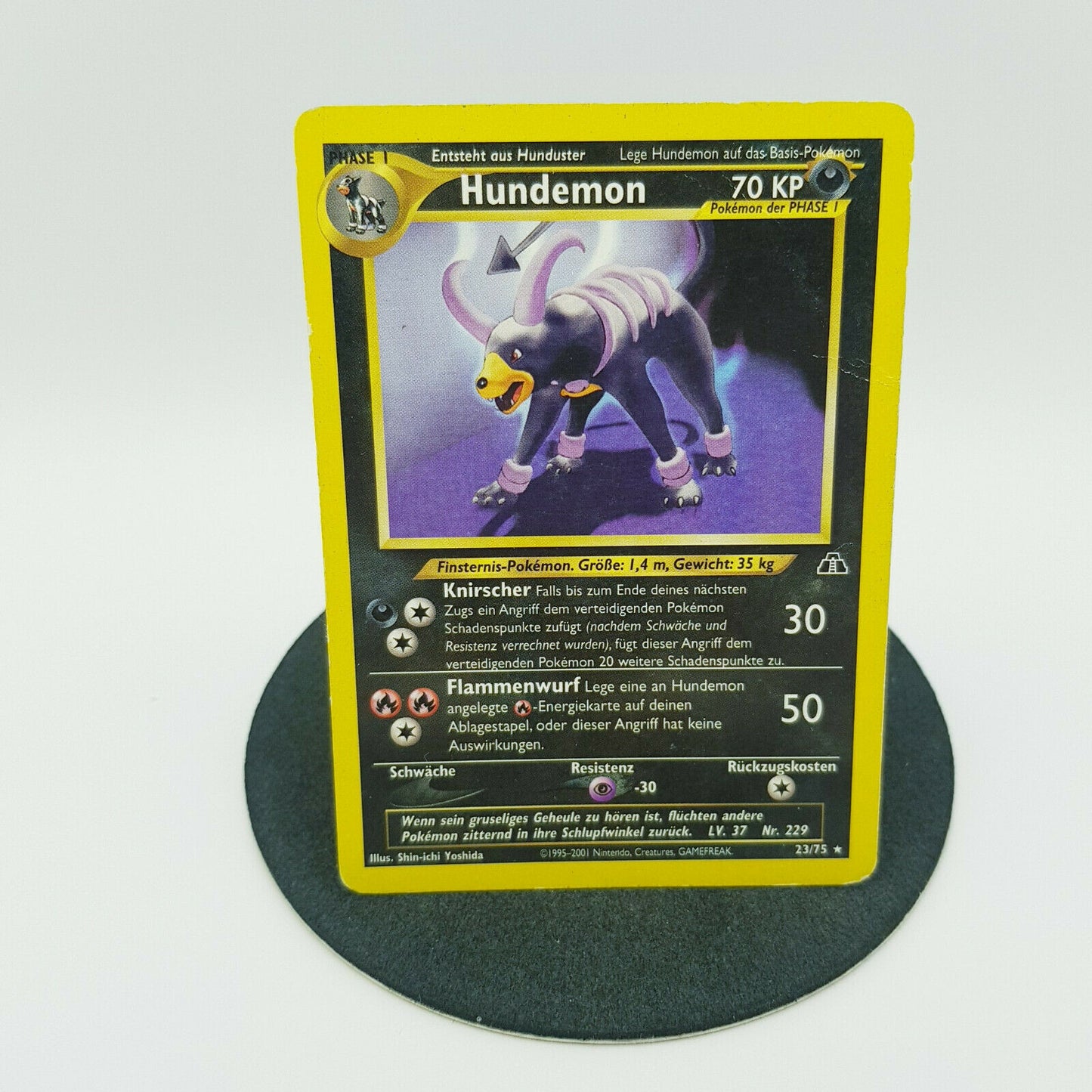 Pokemon Karte - Hundemon 23/75 rare Neo Entdeckung 2001