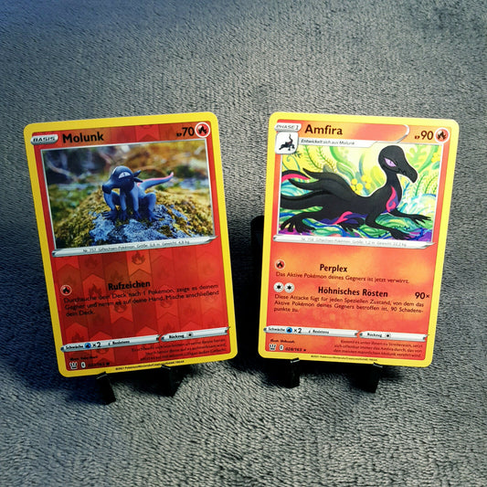 Pokemon Karten | Molunk 27/163 holo & Amfira 28/163 rare | deutsch | mint