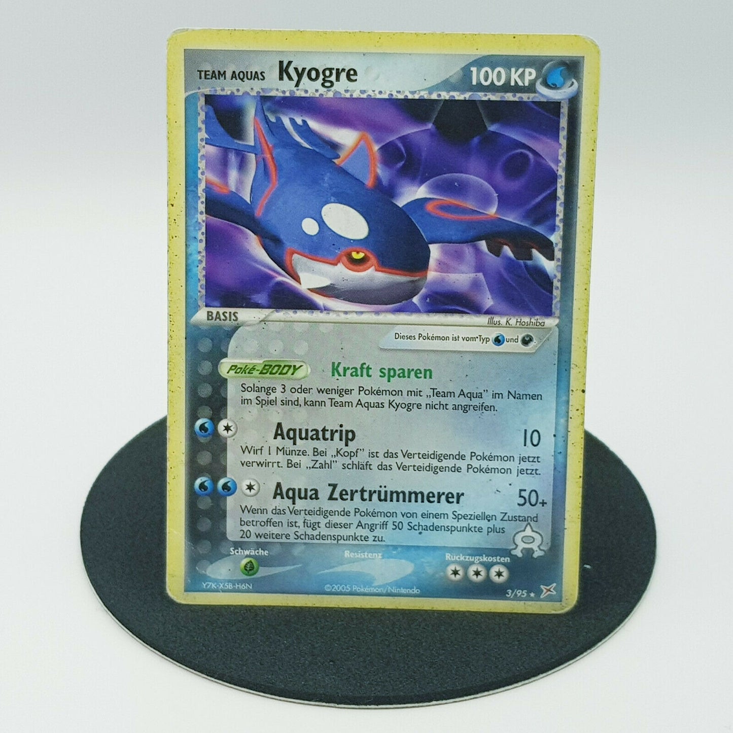 Pokemon Karte Team Aquas Kyogre 3/95 EX Team Magma vs Team Aqua 2005