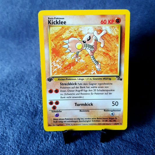 Pokemon - Kicklee 22/62 rare - 1st Edition - Fossil Set 2000 - NEAR MINT