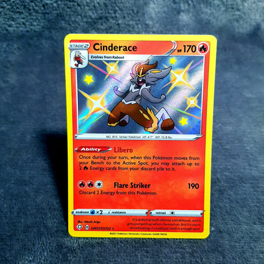 Pokemon - Cinderace SV017/SV122 rare HOLO - Shining Fates 2021 - MINT EN