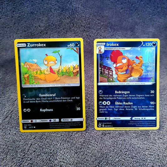 Pokemon - Zurrokex 50/73 Irokex 42/73 - Weg des Champs - HOLO MINT deutsch