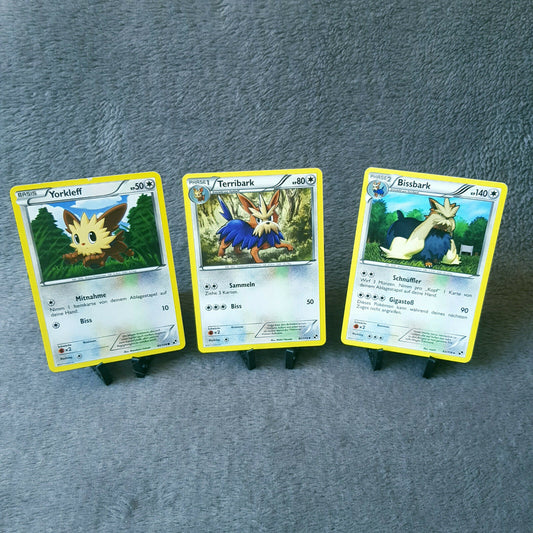 Pokemon Full Set - Yorkleff 80/114 & Terribark 82/114 & Bissbark 83/114 - NM