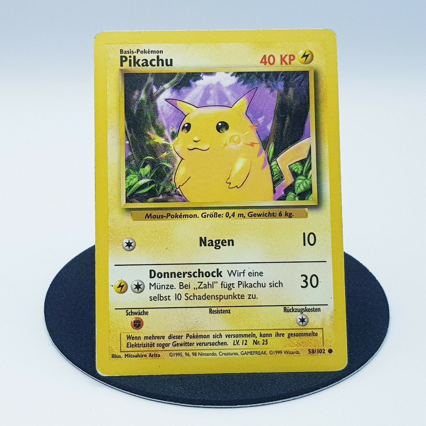 Pokemon Karte Pikachu 58/102 Base Set 1999