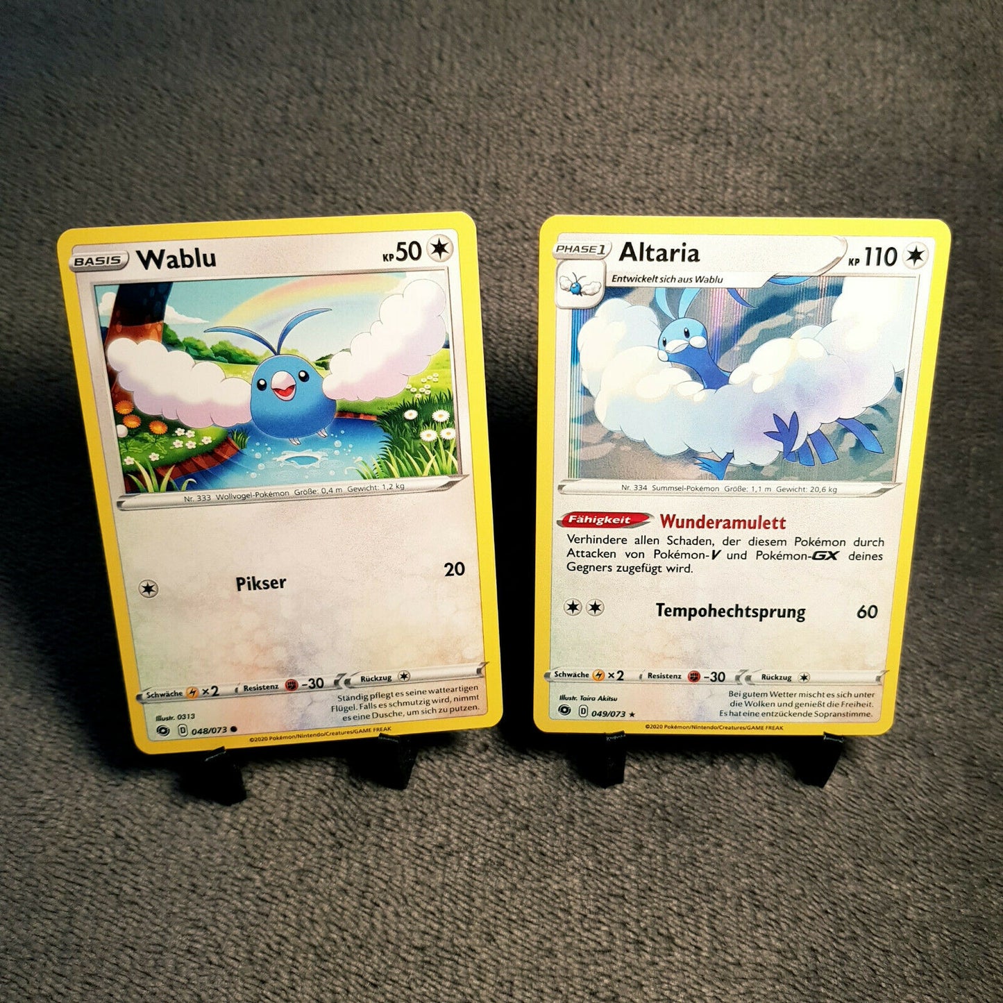 Pokemon Karten | Wablu 48/73 & Altaria 49/73 rare holo | deutsch | mint