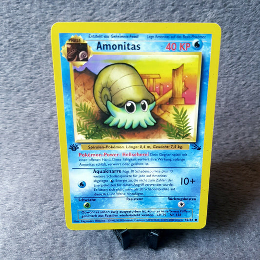 Pokemon - Amonitas 52/62 - 1st Edition - Fossil Set 2000 - NEAR MINT