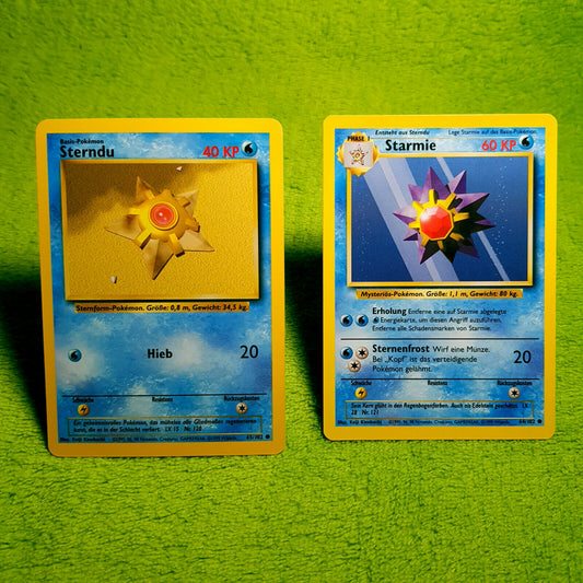 Pokemon Full Set - Sterndu 65/102 & Starmie 64/102 - Base Set (1999) - NEAR MINT