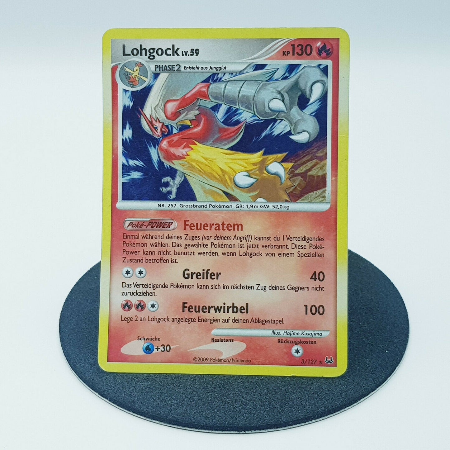 Pokemon Card Lohgock 3/127 holo rare Platin 2009 near mint