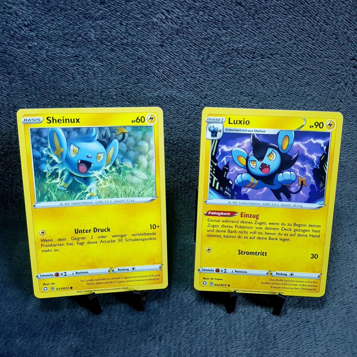 Pokemon Karten | Sheinux 31/72 & Luxio 32/72 | deutsch | Mint
