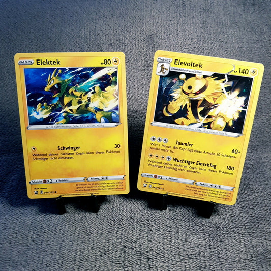 Pokemon Karten | Elektek 44/163 & Elevoltek 45/163 rare | deutsch | mint