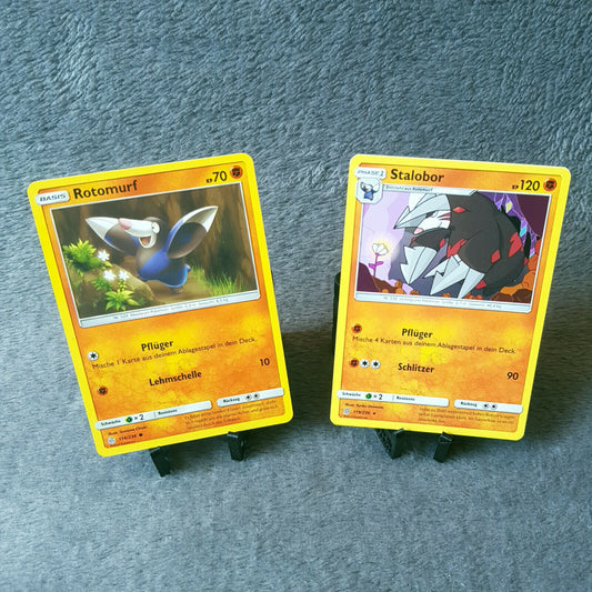 Pokemon - Rotomurf 114/236 & Stalobor 119/236 - S & M - Welten im Wandel 2019