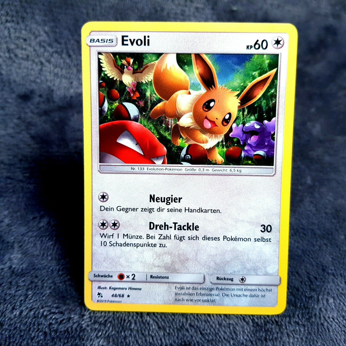 Pokemon - Evoli 48/68 - holo - Sonne & Mond - verborgenes Schicksal - MINT