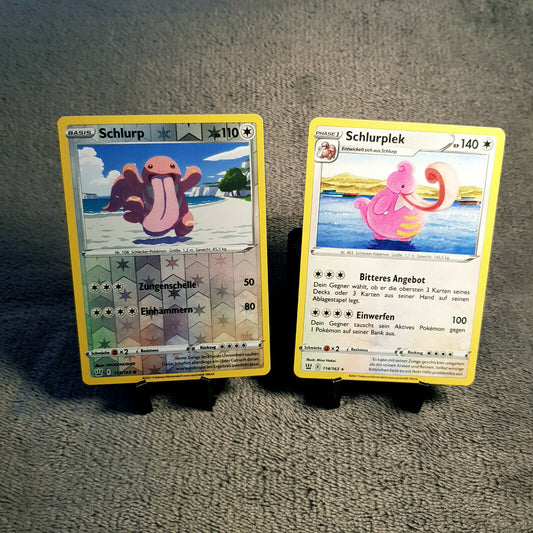 Pokemon Karten | Schlurp 113/163 holo & Schlurplek 114/163 rare | deutsch | mint