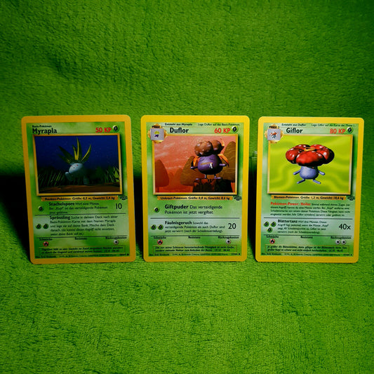 Pokemon - Myrapla 58/64 Duflor 37/64 Giflor 31/64 - Dschungel Set (2000) - MINT