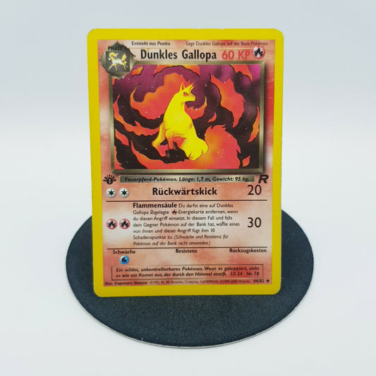 Pokemon Karte - Dunkles Gallopa 44/82 1. Edition Team Rocket 2000 Near Mint