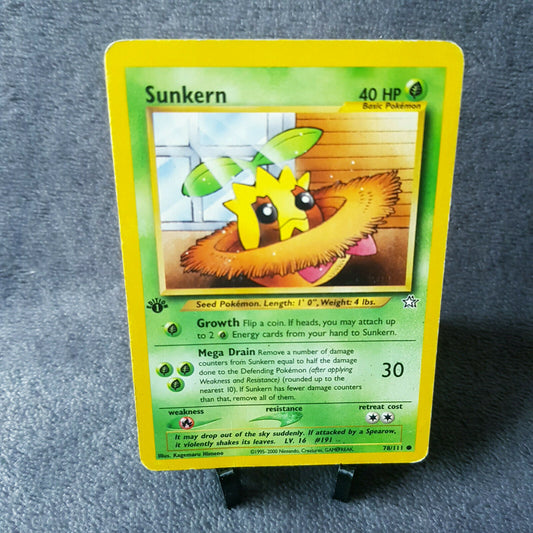 Pokemon - Sunkern 78/111 - 1. Edition - Neo Genesis (2001) - englisch - GOOD