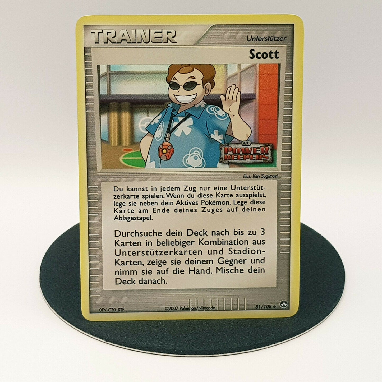 Pokemon Karte Trainer Scott 81/108 holo EX Power Keepers stamp 2007 DE