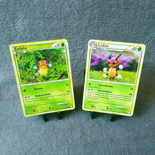 Pokemon - Ledyba 71/123 & Ledian 25/123 - HeartGold & SoulSilver 2010 - NM