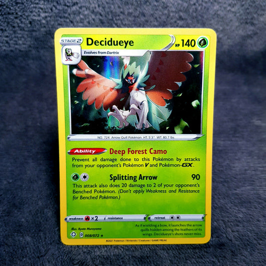 Pokemon - Decidueye 8/72 HOLO - Shinig Fates (2021) - MINT