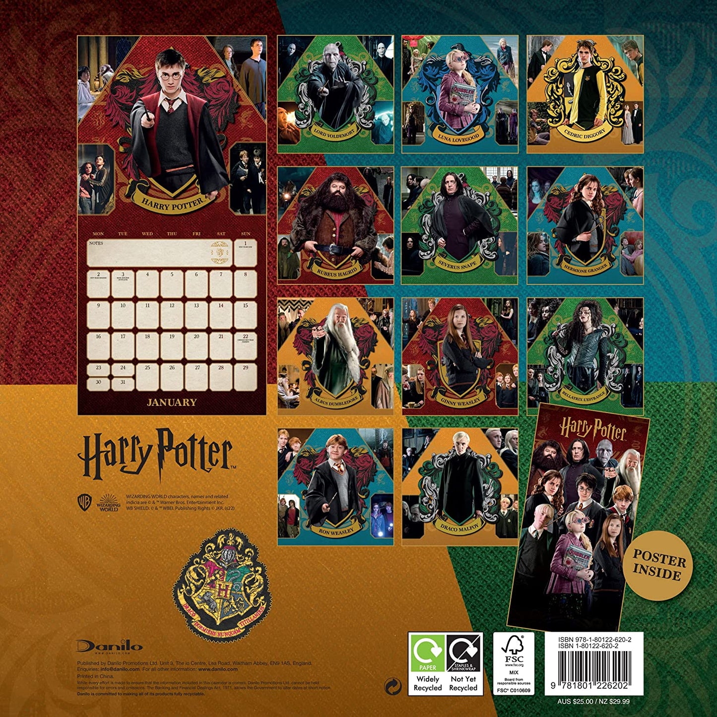 Harry Potter Wandkalender 2023 Danilo