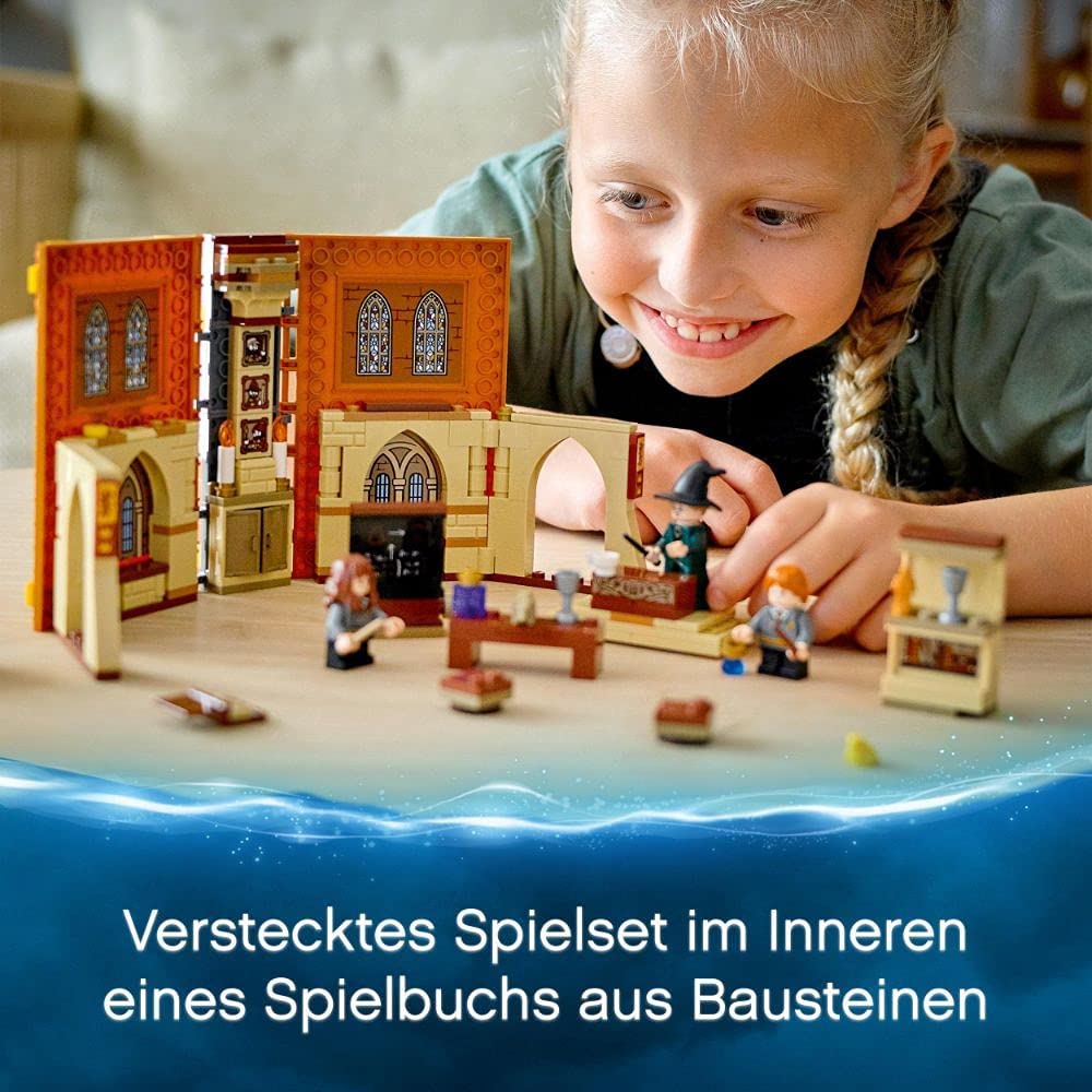 LEGO 76382 Harry Potter Hogwarts Moment: Verwandlungsunterricht Set, Spielzeugkoffer mit Minifiguren, Sammlerstück