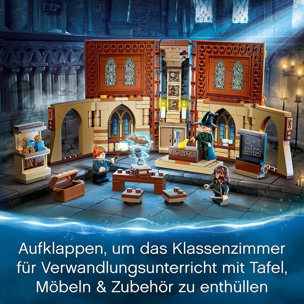 LEGO 76382 Harry Potter Hogwarts Moment: Verwandlungsunterricht Set, Spielzeugkoffer mit Minifiguren, Sammlerstück