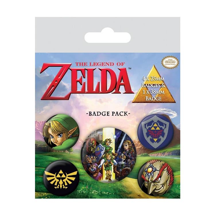 The Legend of Zelda: Badge Pack Pin Set Buttons