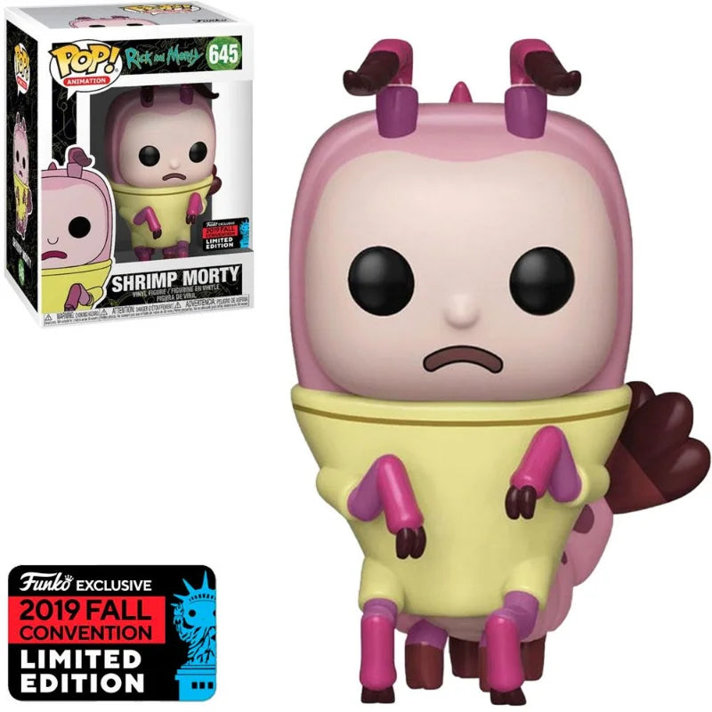 FUNKO POP Animation - Rick and Morty #645 Shrimp Morty Exclusive 2019 Fall Convention Limited Edition Vinyl Figur NEU